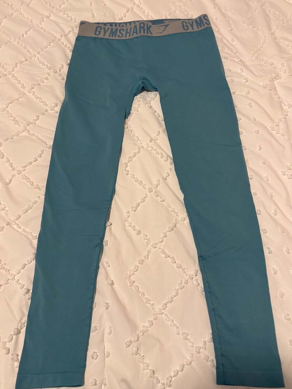 Gymshark Women's Logo Waistband Leggings Blue Size M